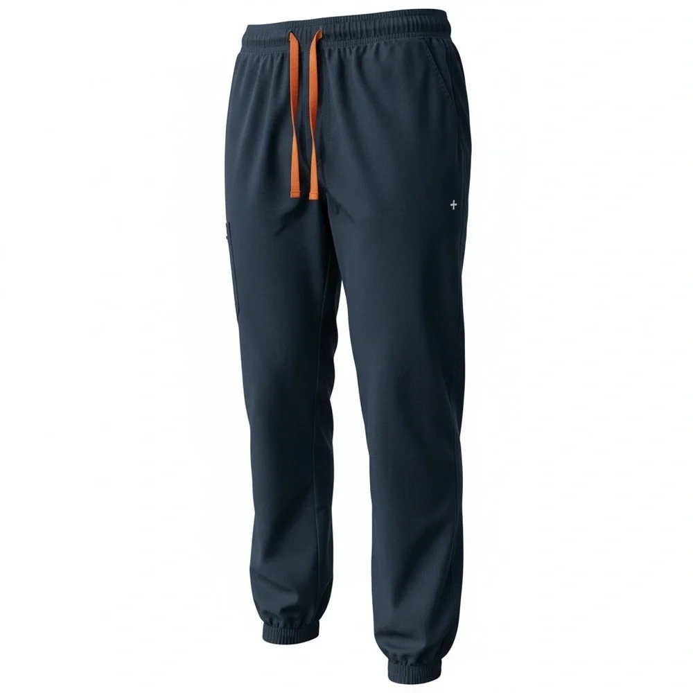 Figs Joggers Zamora Dark teal with Bright Orange Drawstring 4XL